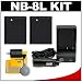 (2) CTA NB-8L Rechargeable Li-ion Batteries + Mini Battery Charger + Cleaning Kit for Canon PowerShot A3000 IS & A3100 IS Digital Cameras
