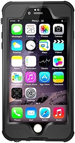 iPhone 6s Plus Waterpoof Case, iPhone 6 Plus Waterproof Case GOGOM Waterproof Shockproof Snowproof Dirtpoof Full Sealed Protective Case Cover for Apple iPhone 6s Plus/ iPhone 6 Plus 5.5 Inch (Black)