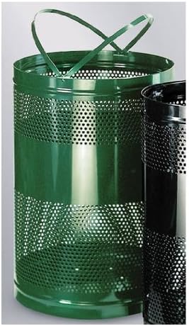 Outdoor Commercial 63-Gallon Freestanding Steel Trash Containers (Black)