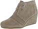 Toms Women's Desert Wedge Shoe Taupe/Suede 8