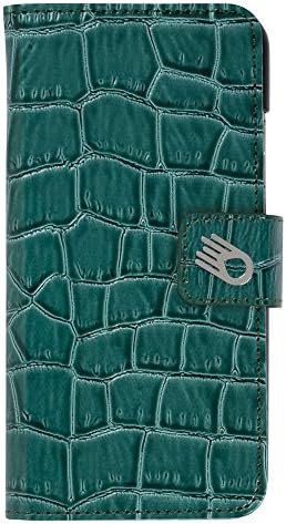 Jellyfish IP64CFWCRCTL-JF Croc Clutch Folio Wallet Case For iPhone 6 - Teal
