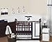 Sweet Jojo Designs 9-Piece Contemporary White and Navy Modern Hotel Baby Boy Girl Unisex Bedding Crib Set