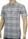 Quiksilver Men's Morgan Plaid Button Down Shirt Gray
