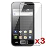Three Clear Screen Protectors / Covers for Samsung Galaxy Ace GT-S5830