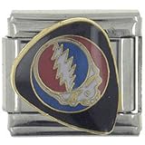 Grateful Dead Skull Pick Licensed Italian Charms Bracelet Link