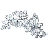 Sanwood Women's Rhinestone Flower Crystal Hair Clip Jewelry