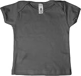 Infant Baby Rib Short Sleeve Lap Tee, Asphalt, 12-18