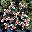 Set of 36 Red Berry and Holly Leaves Novelty Christmas Lights - Green Wire
