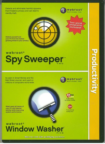 Software: Webroot Spy Sweeper Two and Window Washer Five