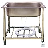 土台の足も丈夫な　深型オールステンレス流し台　72ｃｍ幅　ST-720