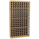 Allavino CKC-209 171 Bottle Premium Redwood 9 Column Wood Wine Rack Unfinished