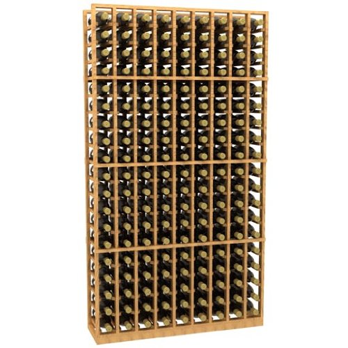 Allavino CKC-309 9 Column 171 Individual Bottle Pine Wood Wine Rack Unfinished