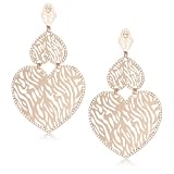 LK Designs Summer Breeze Rose Heart Earrings