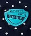 Aeropostale Women's 1987 Shield Patch Polka Dot Tee Shirt