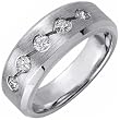 Trendy Mens Diamond Wedding Band