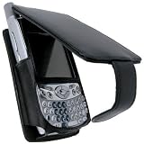 Black Leather Case for Palm (Palmone) Treo 650 / 700 / 700w / 700p / 700wx from Eforcity