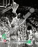 Magic Johnson Michigan State Dunking B&W 8x10 Photo