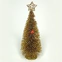 FL-1872 | CHRISTMAS GOLD GLITTER TREE | FUN DECORATIVE BATTERY LIGHTS | RED & BLUE LED BULBS | 9 MAGNETIC STAR DECORATION