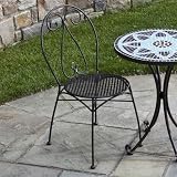 Parisian Wrought Iron Bistro Chair (Set of 2)