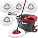 O-Cedar EasyWring Microfiber Spin Mop & Bucket Floor Cleaning System with 4 Extra Refills, Mop