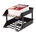 Deflecto 63304 Super Tray Unbreakable Trays, Black, 2 Trays and 3 & 5 Risers/Set