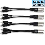 4 XLR M to Dual RCA Y Cable Splitter GLS Audio
