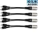 4 XLR M to Dual RCA Y Cable Splitter GLS Audio