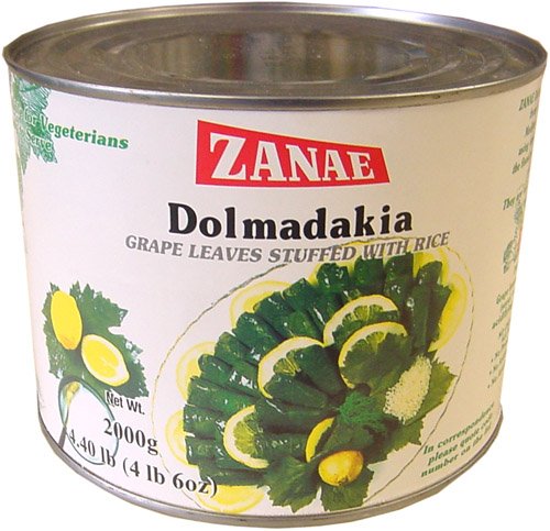 Zanae Stuffed Grape Leaves with Rice - Yalantzi Dolmadakia - 2 kilo can by Zanae
