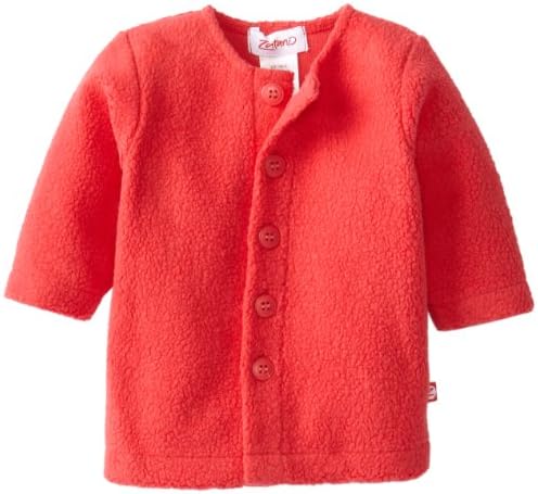 Zutano Infant Unisex-Baby Fleece Jacket, Red, 6 Months
