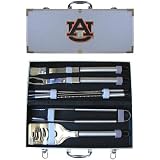 Bergamot Auburn Tigers 8 Piece Bar-B-Que Tool Set w/ Steel Handles