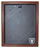 NFL Oakland Raiders Cabinet Style Jersey Display, Brown