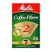 Melitta Cone Coffee Filters, Natural Brown, No. 2, 100-Count Filters (Pack of 6)