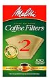 Melitta Cone Coffee Filters, Natural Brown, No. 2, 100 Count (Pack of 6)