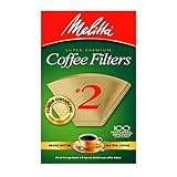 Melitta Cone Coffee Filters, Natural Brown, No. 2, 100-Count Filters (Pack of 6)