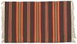 100% Cotton Flat Weave Brown and Blue Rug striped 2 X 3