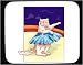 Decorated Mouse Pad with circus, trick, dancing, cat, tutu