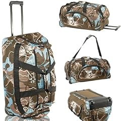 DANIEL RAY Reisetasche REISETROLLEY Trolley Tasche Q*AMINO FLOWERS - 70 Liter - BRAUN T�RKIS