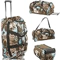 DANIEL RAY Reisetasche REISETROLLEY Trolley Tasche Q*AMINO FLOWERS - 70 Liter - BRAUN T�RKIS