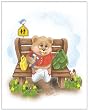 Back to School Bear - Children's Wall Art and Nursery Wall D��cor