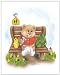 Back to School Bear - Childrens Wall Art, Kids Wall Art, Nursery Wall Art