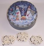 Scott's Cakes 1 lb. Dark Chocolate Covered Pretzel with White Chocolate Chips in a Warm Wishes Tin