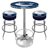 Vancouver Canucks Gameroom Combo - 2 Bar Stools and Table