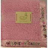 BeanSprout I Love Daddy Pink Crib Baby Throw