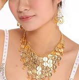 BellyLady Belly Dancing Jewelry Coin Necklace and earrings, 3pc Set 51DVjJdkImL. SL160 BellyLady Belly Dancing Jewelry Coin Necklace and earrings, 3pc Set