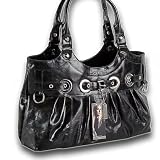 Bevoni Handtasche G2102 weiches Leder Henkeltasche schwarz mit eigener Seriennummer