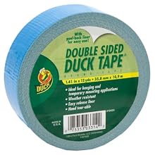 Duck Brand 1361929 Double Sided Duct Tape, 1.41-Inch by 12-Yard