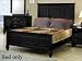 Queen Size Bed Cape Cod Style in Black Finish