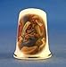 Porcelain China Collectable Thimble - Joseph & Mary Nativity Scene -- Free Gift Box