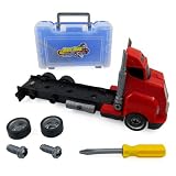 Big Rig Tool Box Hauler Truck - Take Apart Work Bench Set for Kids (Toy)
