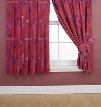 CharacterWorld Hannah Montana Guitars Curtains Including Tie Backs, 54 Inch